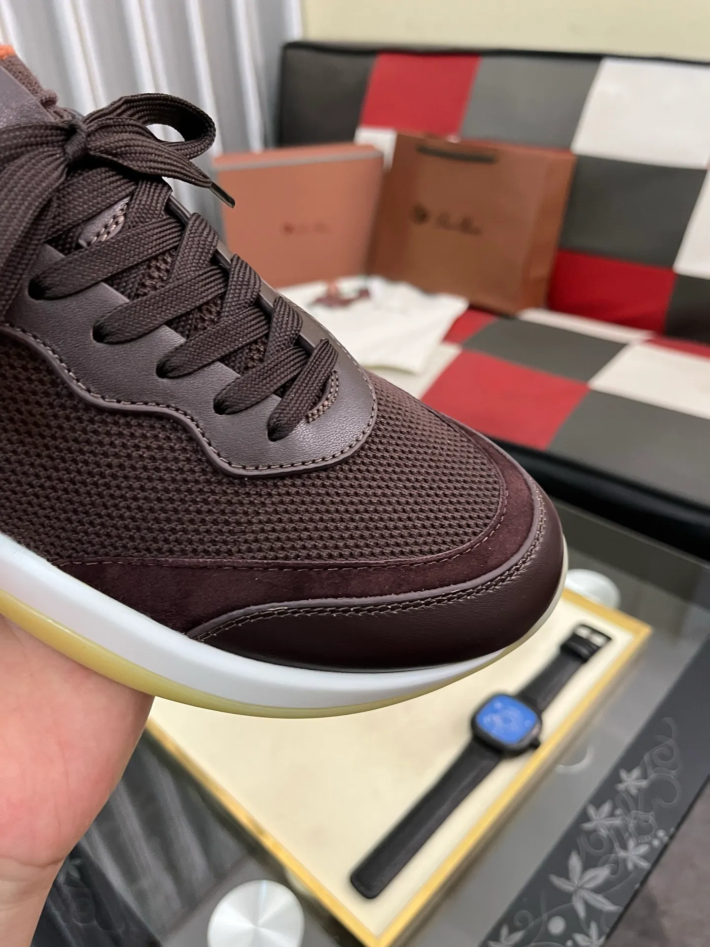 Men's men's shoes💰620⌚️⌚️Loro Piana - Loro Piana LP classic casual shoes, men's lace-up casual shoes and sneakers, high-quality lightweight and comfortable fabrics, suitable for outdoor leisure, the color is young and energetic, the upper is imported deerskin from Italy, it is great with sportswear or casual suits! Code number: 38-446️⃣Colors available